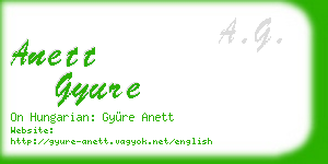 anett gyure business card