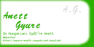 anett gyure business card